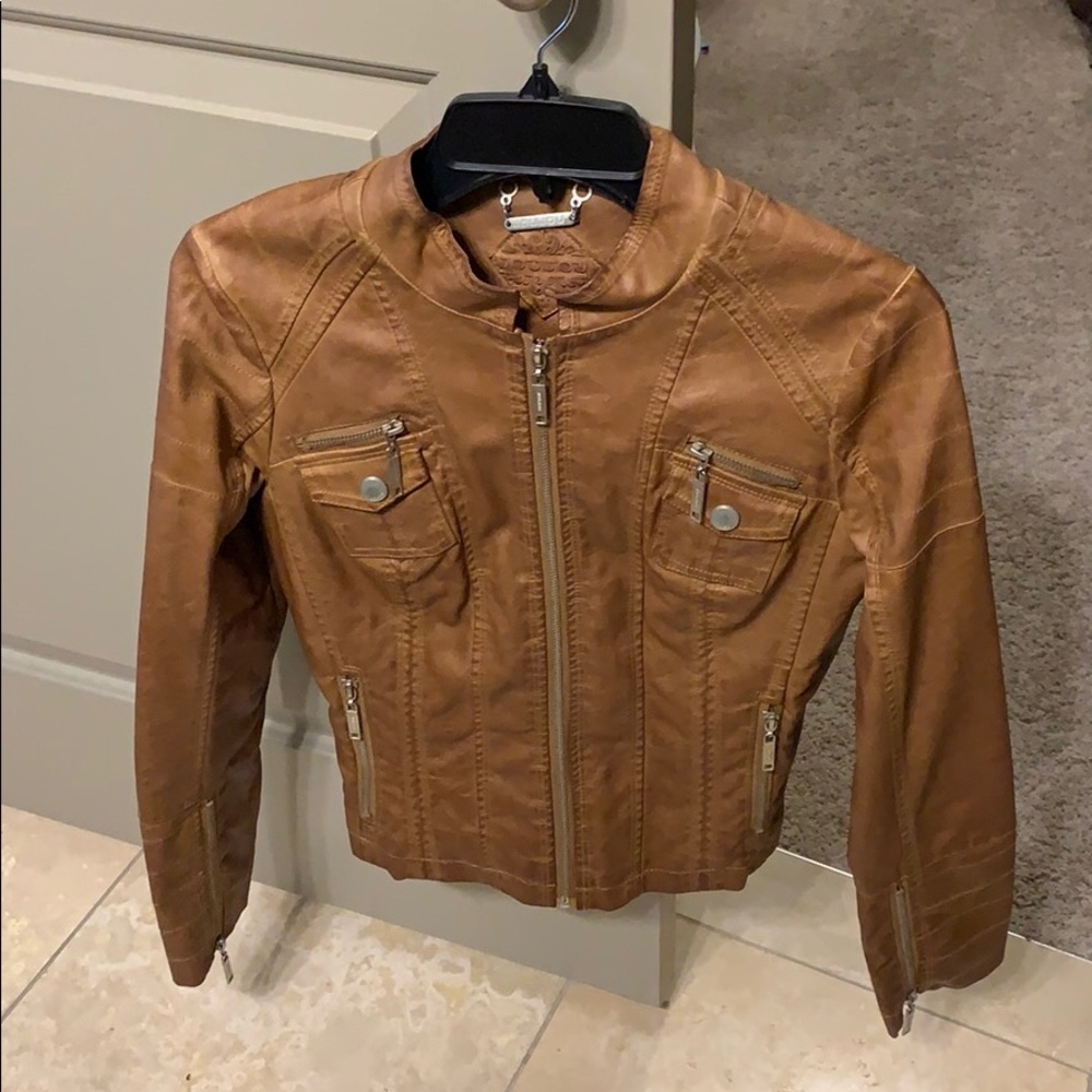 Jou Jou Faux Leather Jacket Like New! Sz XS